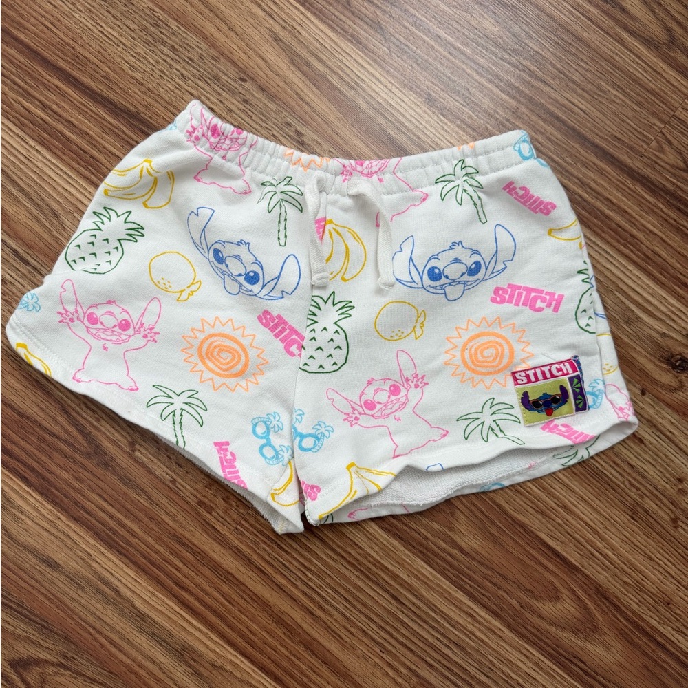 Zara Disney Stitch Patterned Shorts - Cream
